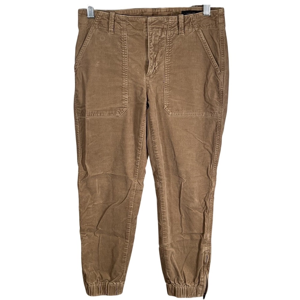 Banana Republic Corduroy Utility Jogger Pants Womens 4 Petite Tan Brown 30x23.5